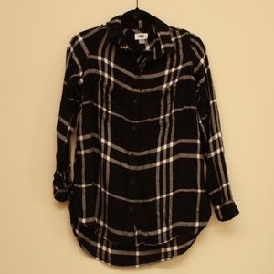 Old Navy Button Up Plaid Top